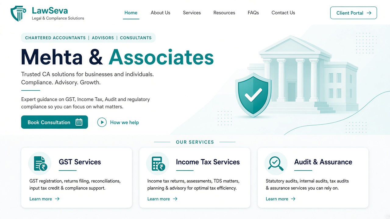 CA firm homepage example